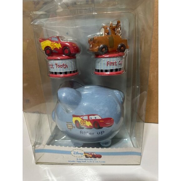 Disney Cars Lightning McQueen 3 piece keepsake set New in box - Picture 1 of 4